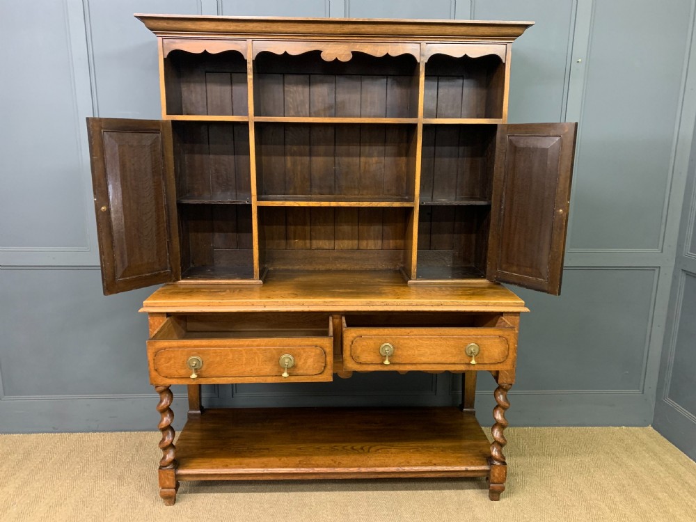 Welsh Oak Pot Board Dresser View XI