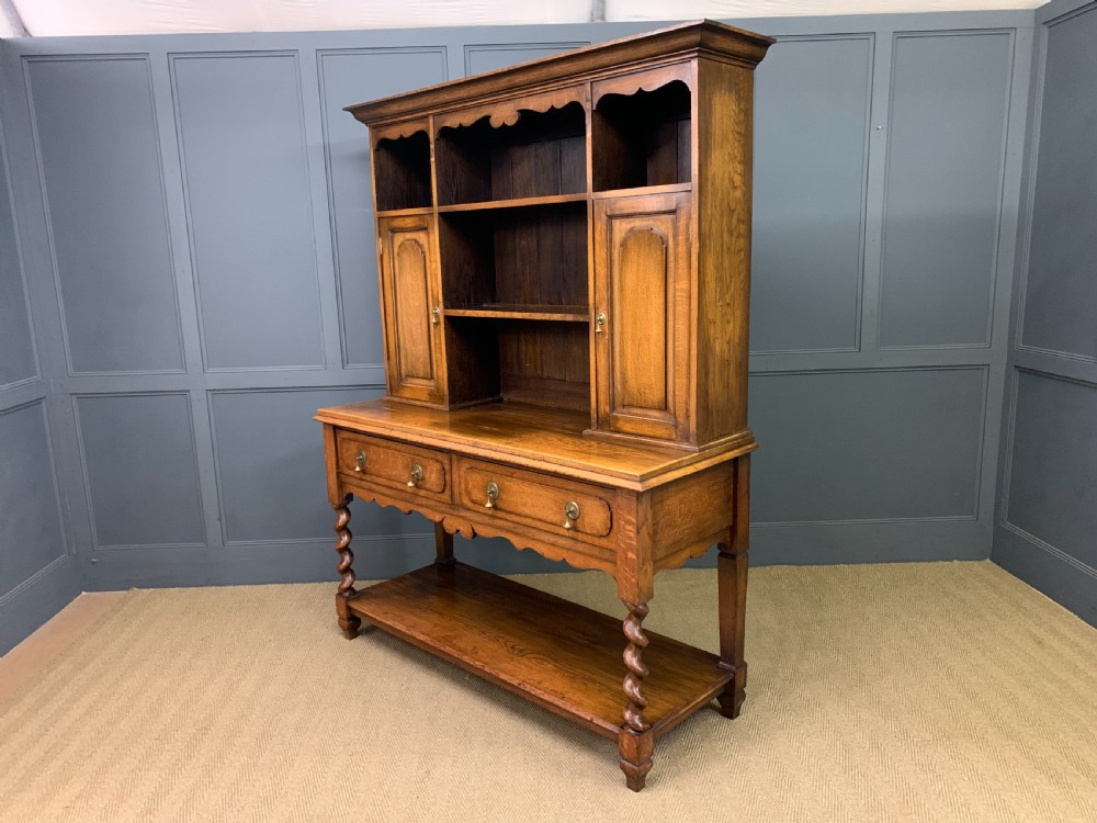 Welsh Oak Pot Board Dresser View XV