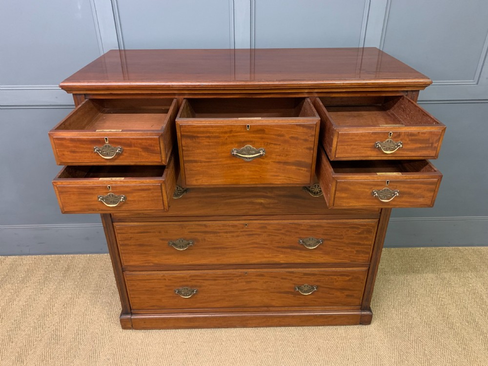 Large Edwardian Mahogany Chest by Jas Shoolbred View VIII