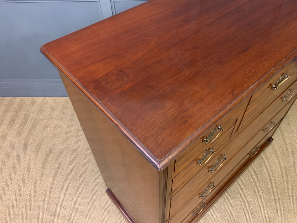 Large Edwardian Mahogany Chest by Jas Shoolbred View XII