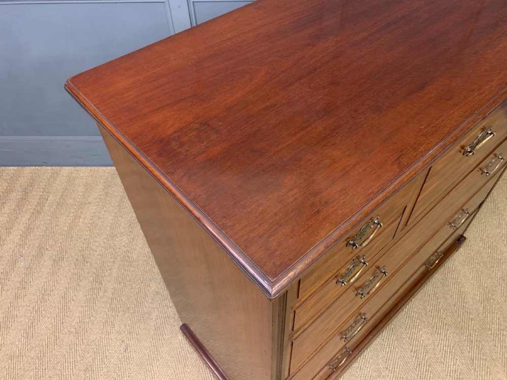 Large Edwardian Mahogany Chest by Jas Shoolbred View XIII