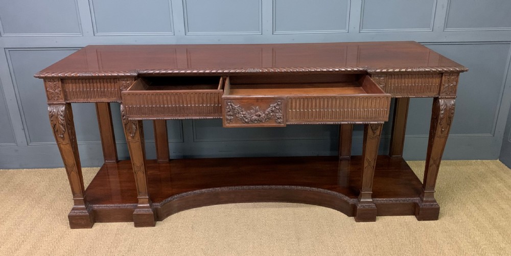 Large Adams Style Mahogany Serving Table View IX