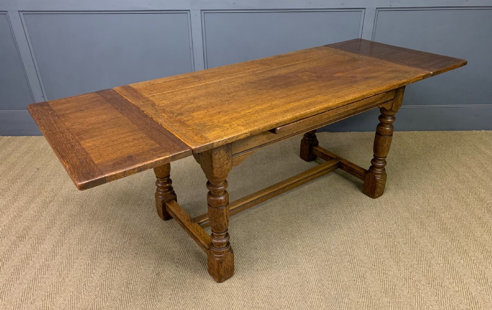 Ipswich Oak Refectory Draw Leaf Table