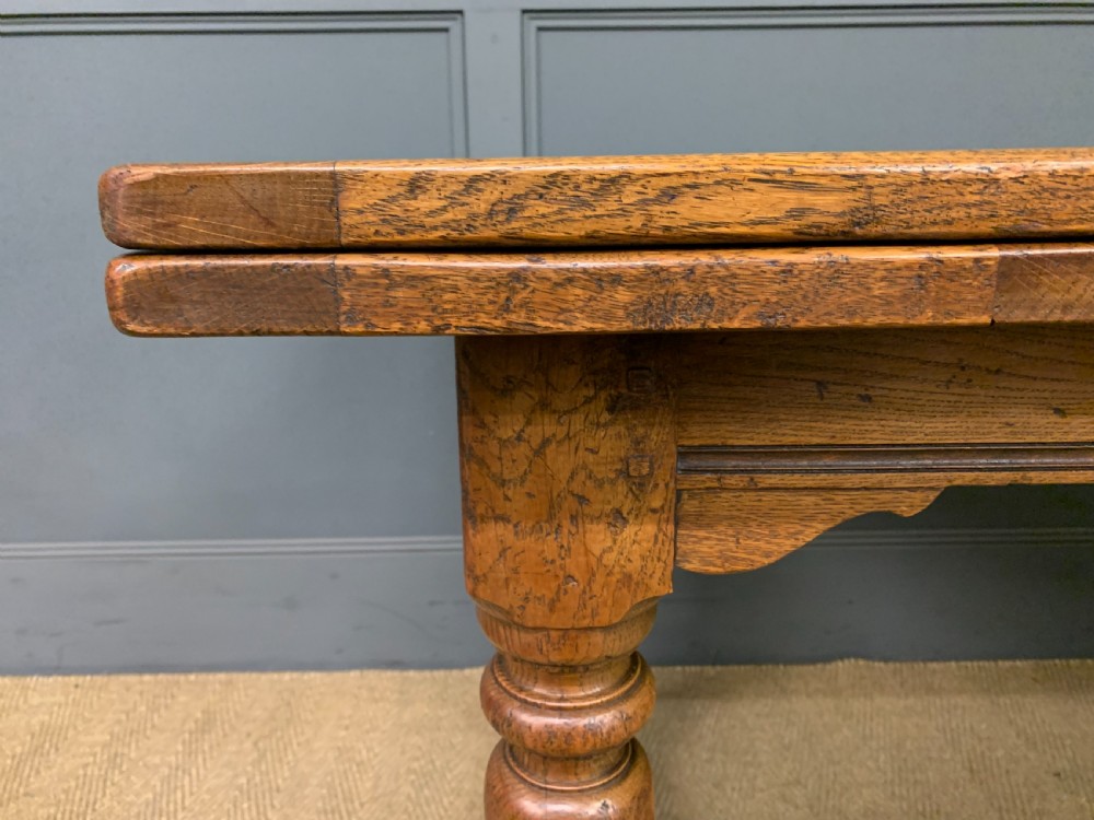 Ipswich Oak Refectory Draw Leaf Table View III