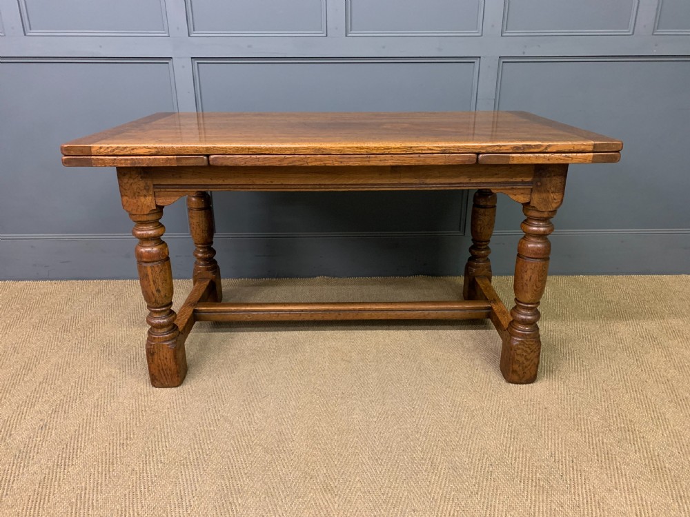 Ipswich Oak Refectory Draw Leaf Table View IV