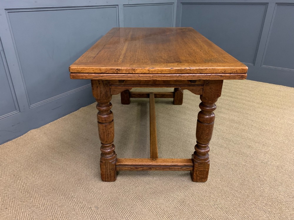 Ipswich Oak Refectory Draw Leaf Table View VIII