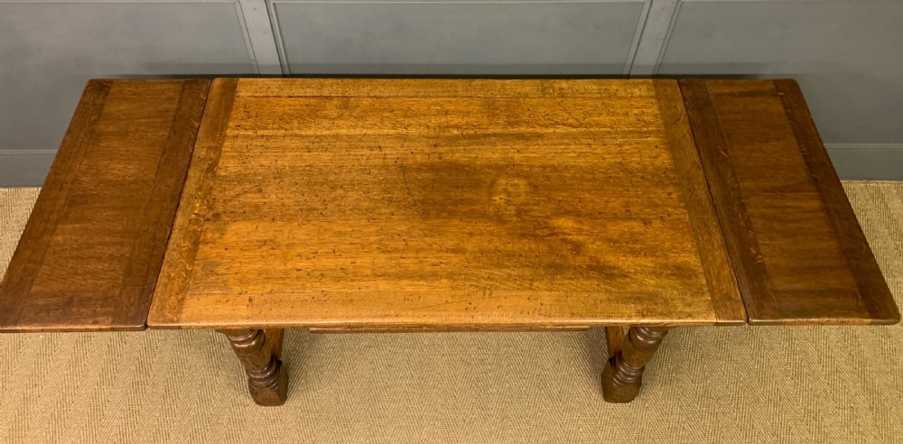 Ipswich Oak Refectory Draw Leaf Table View XIII