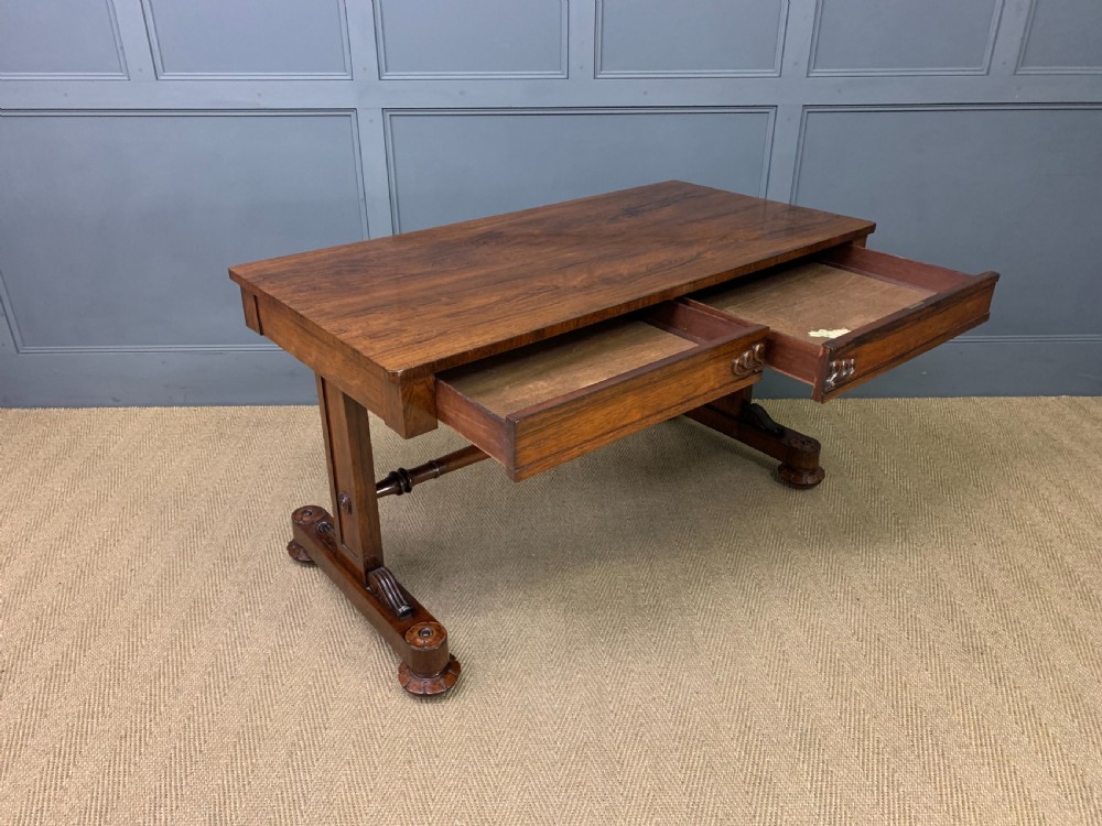 William IV Rosewood Library Table View XII