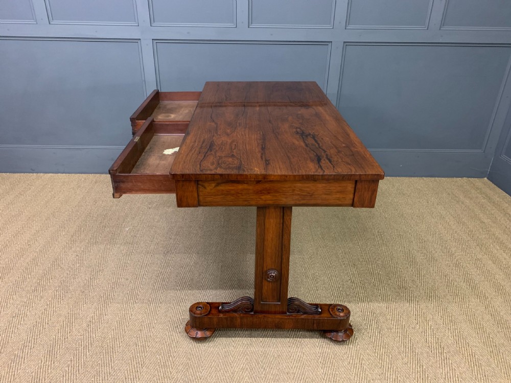 William IV Rosewood Library Table View XIV