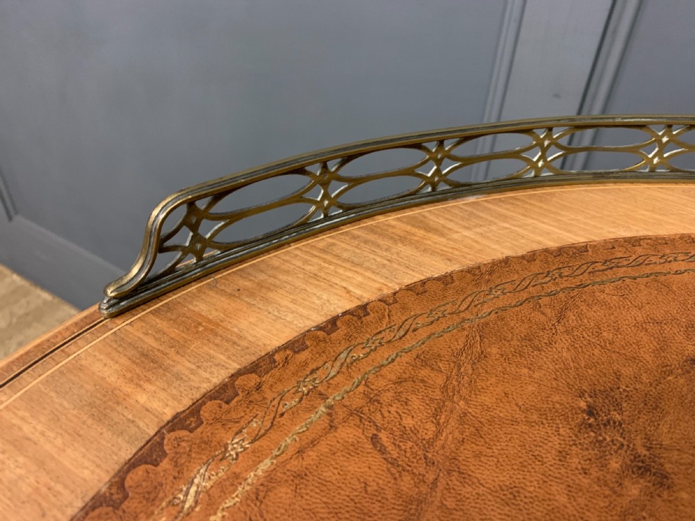 Edwardian Inlaid Mahogany Kidney Desk View III