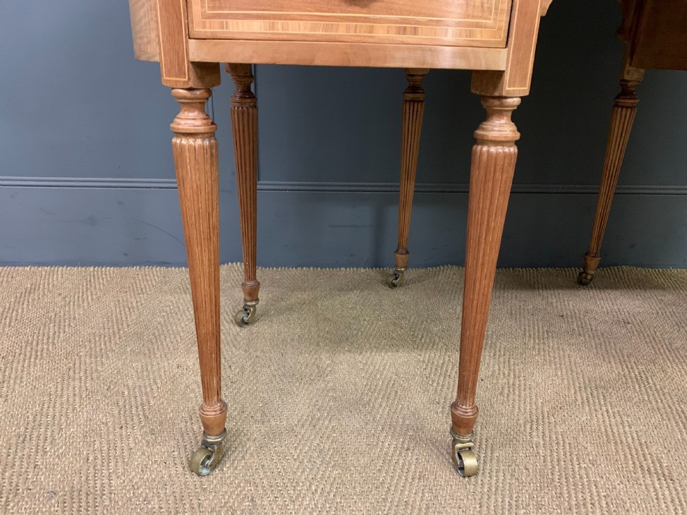 Edwardian Inlaid Mahogany Kidney Desk View VII