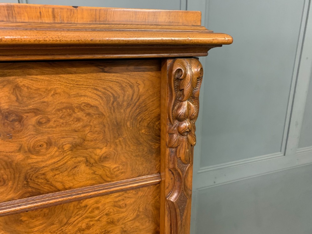 Victorian Burr Walnut Wellington Chest View III