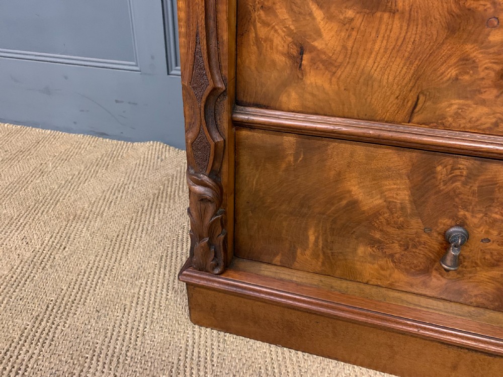 Victorian Burr Walnut Wellington Chest View VI