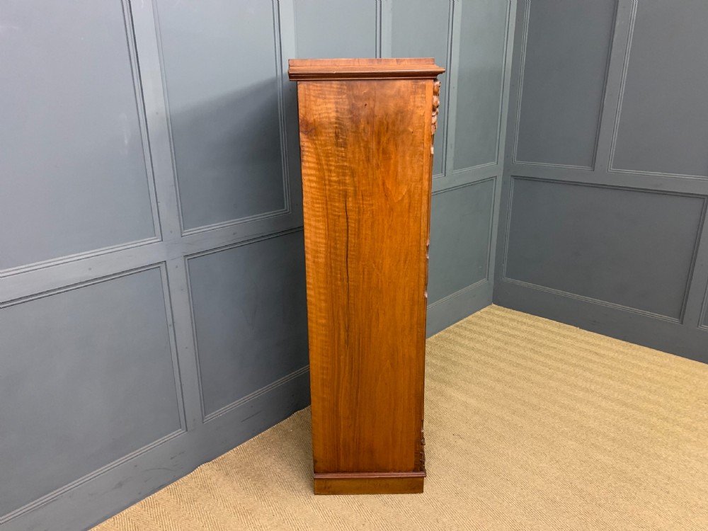 Victorian Burr Walnut Wellington Chest View XVI
