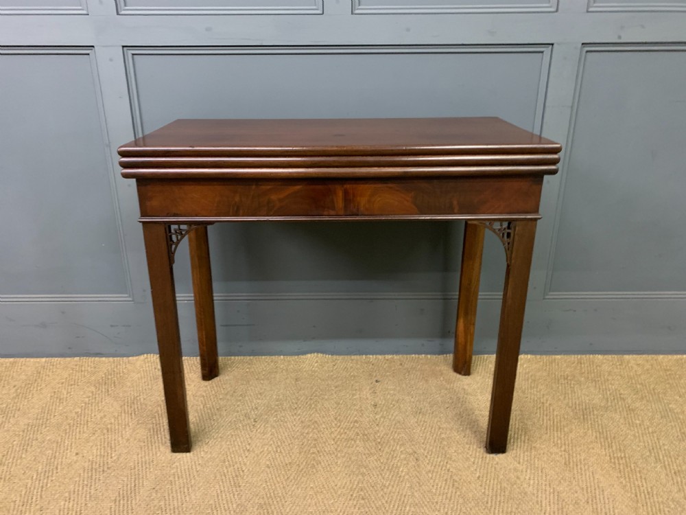 Georgian Mahogany Double Action Fold Over Games Table View II