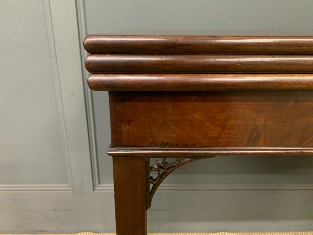 Georgian Mahogany Double Action Fold Over Games Table View III