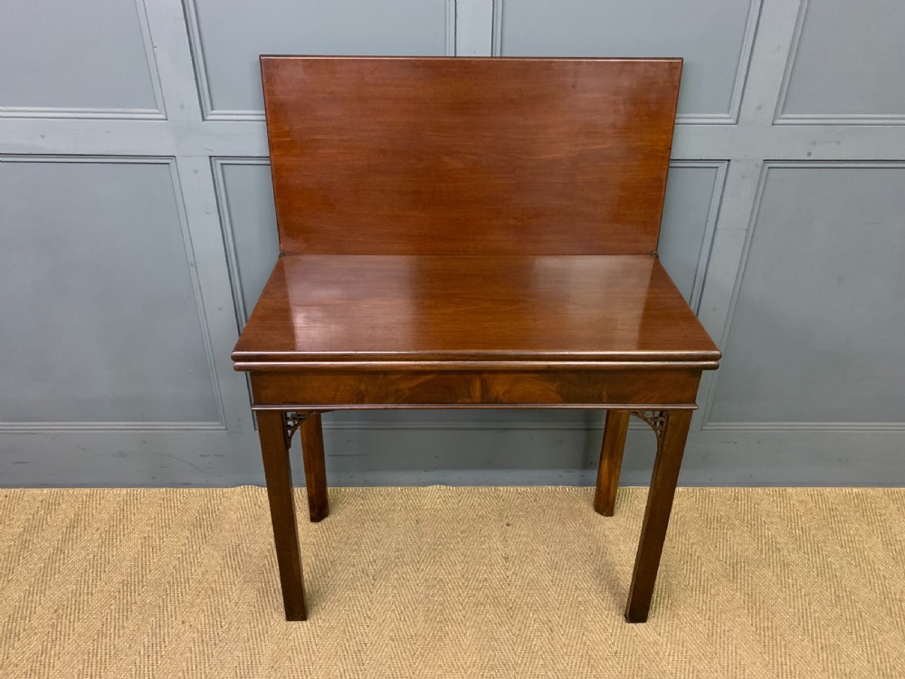 Georgian Mahogany Double Action Fold Over Games Table View VI