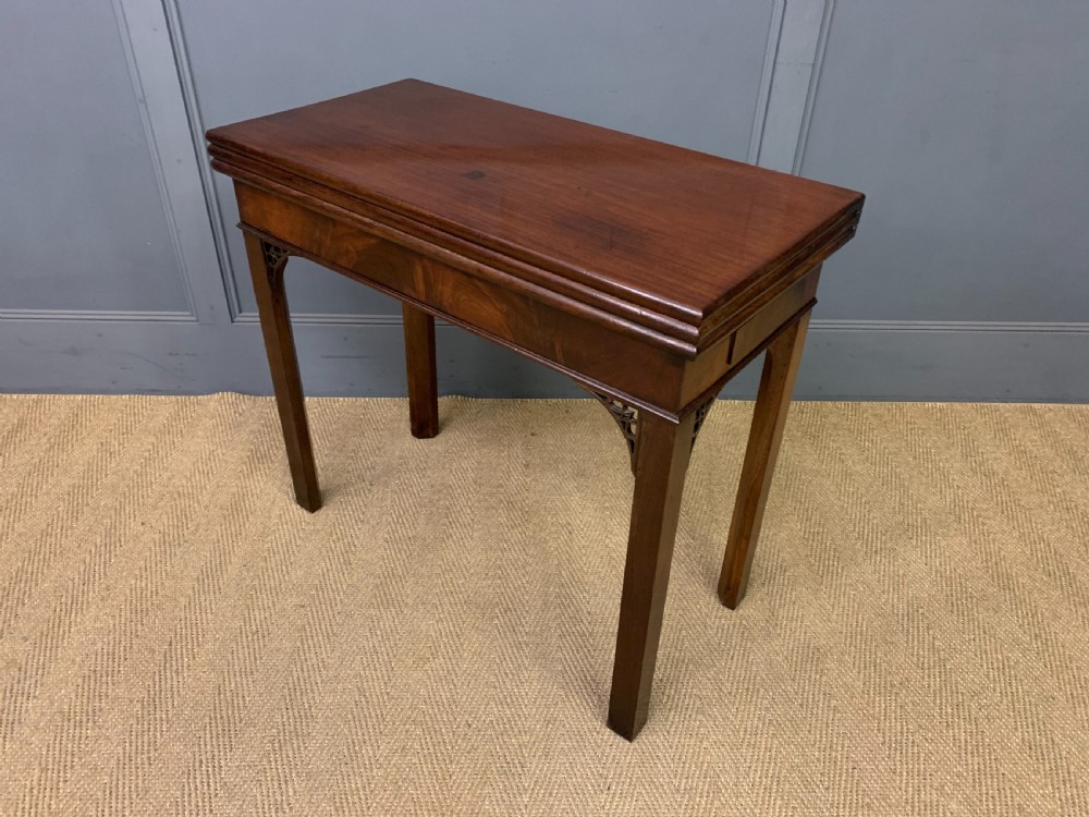 Georgian Mahogany Double Action Fold Over Games Table View X
