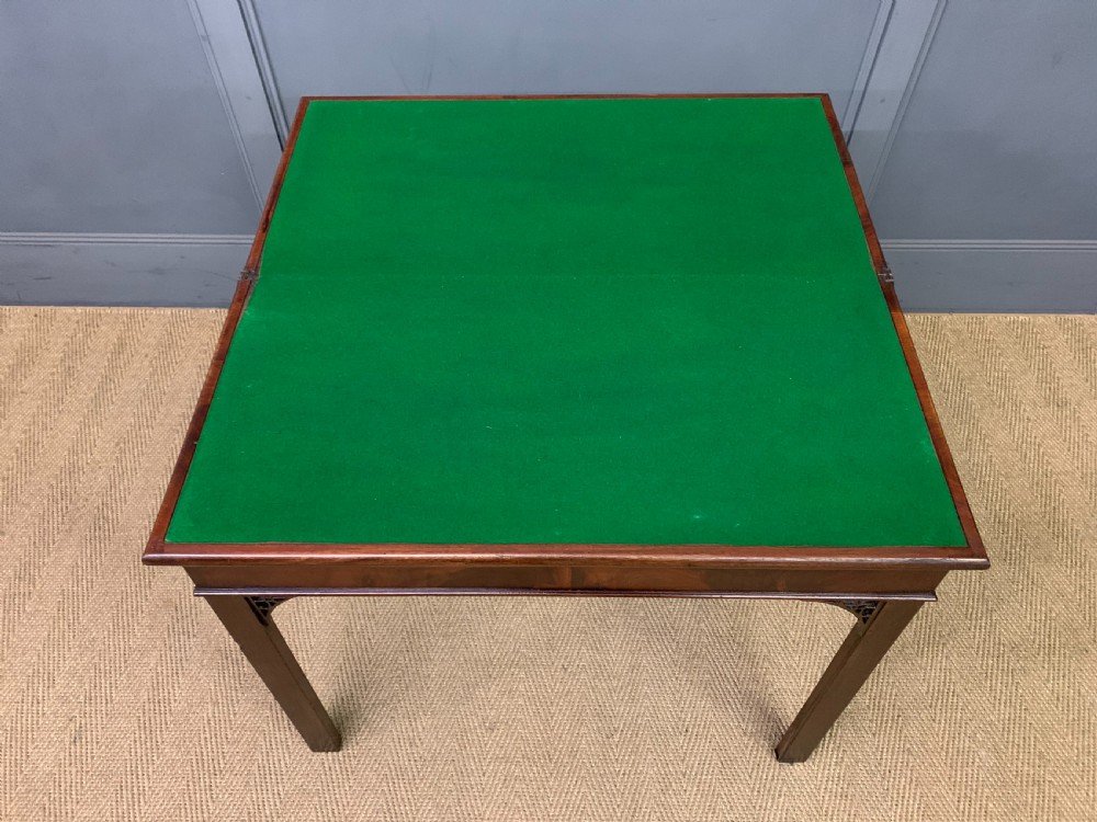 Georgian Mahogany Double Action Fold Over Games Table View XIX