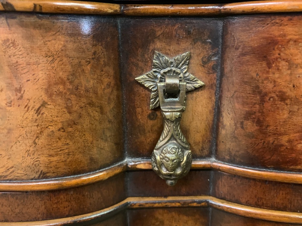 Queen Anne Style Burr Walnut Lowboy View VII