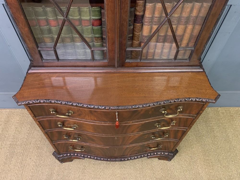 Chippendale Style Edwardian Mahogany Bookcase View VIII