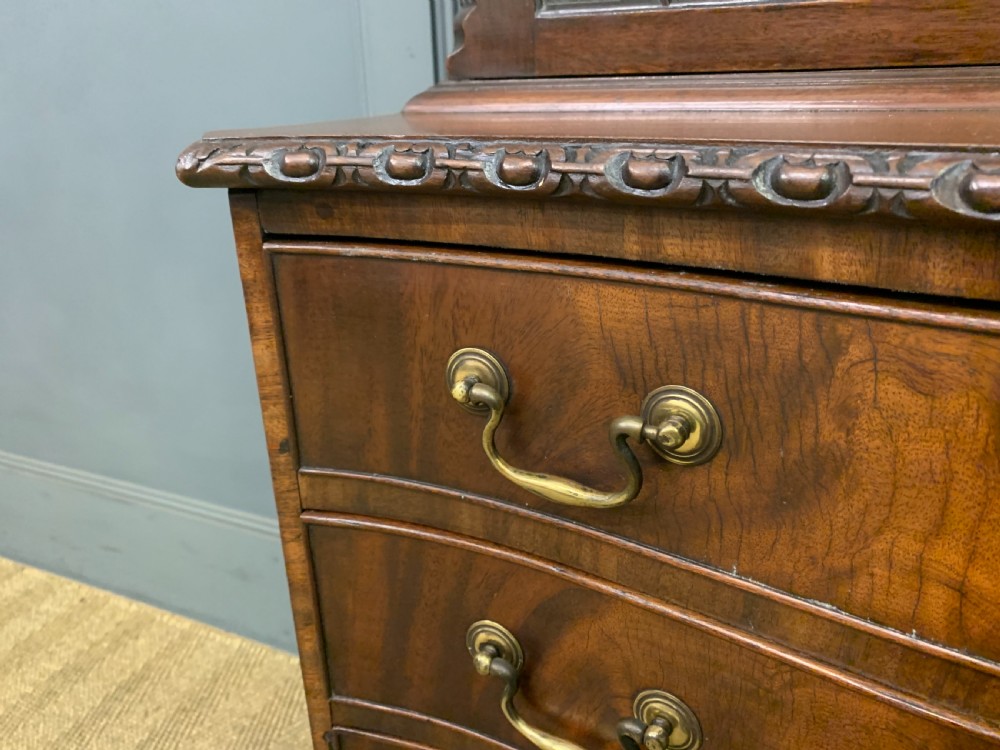 Chippendale Style Edwardian Mahogany Bookcase View X
