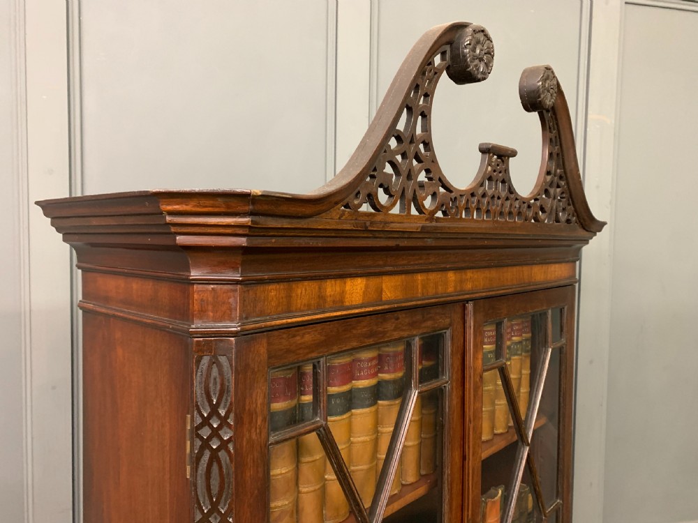 Chippendale Style Edwardian Mahogany Bookcase View XVIII