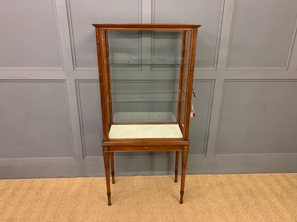Inlaid Mahogany Display Cabinet