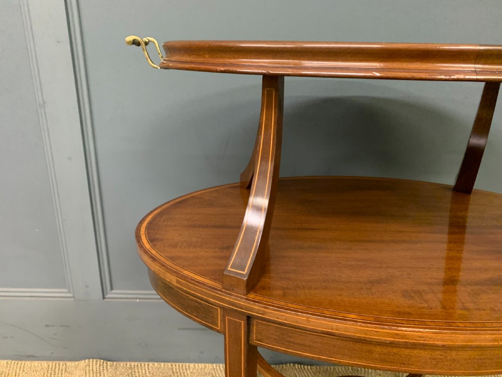 Edwardian Inlaid Mahogany Tray Top Table View VII