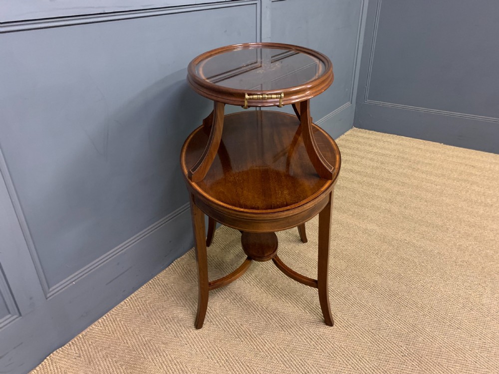 Edwardian Inlaid Mahogany Tray Top Table View IX