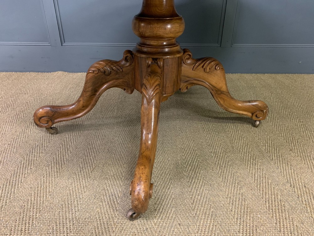 Victorian Marquetry Inlaid Burr Walnut Loo Table View VIII