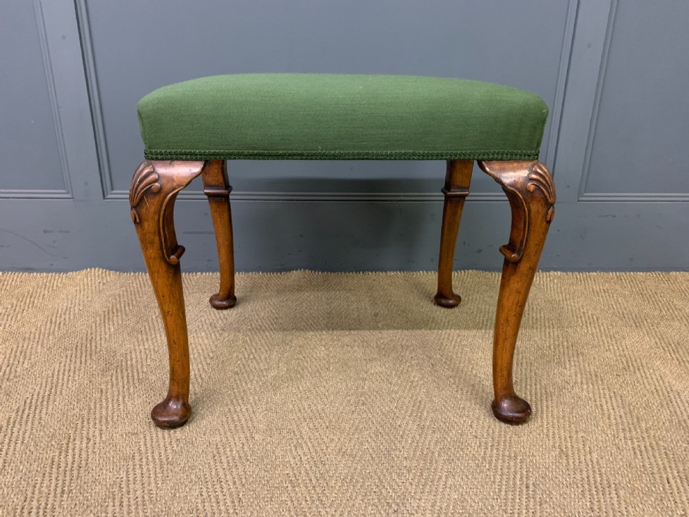 Queen Anne Style Walnut Stool View II
