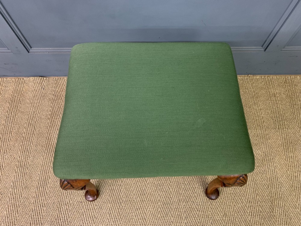 Queen Anne Style Walnut Stool View III