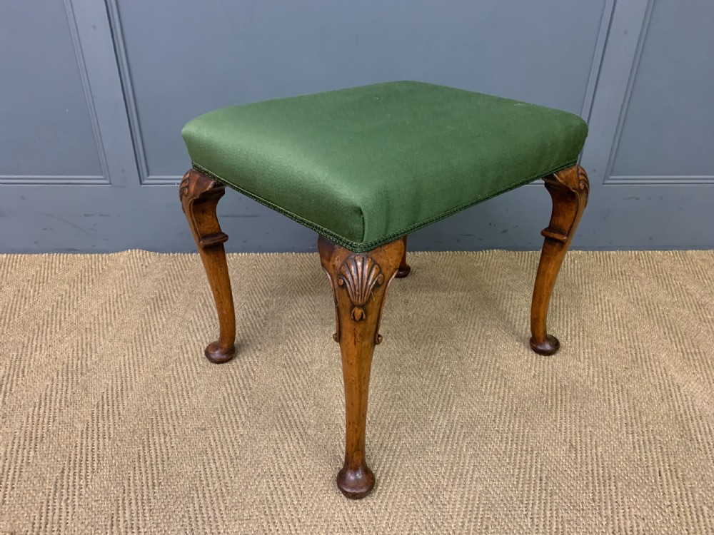 Queen Anne Style Walnut Stool View IV