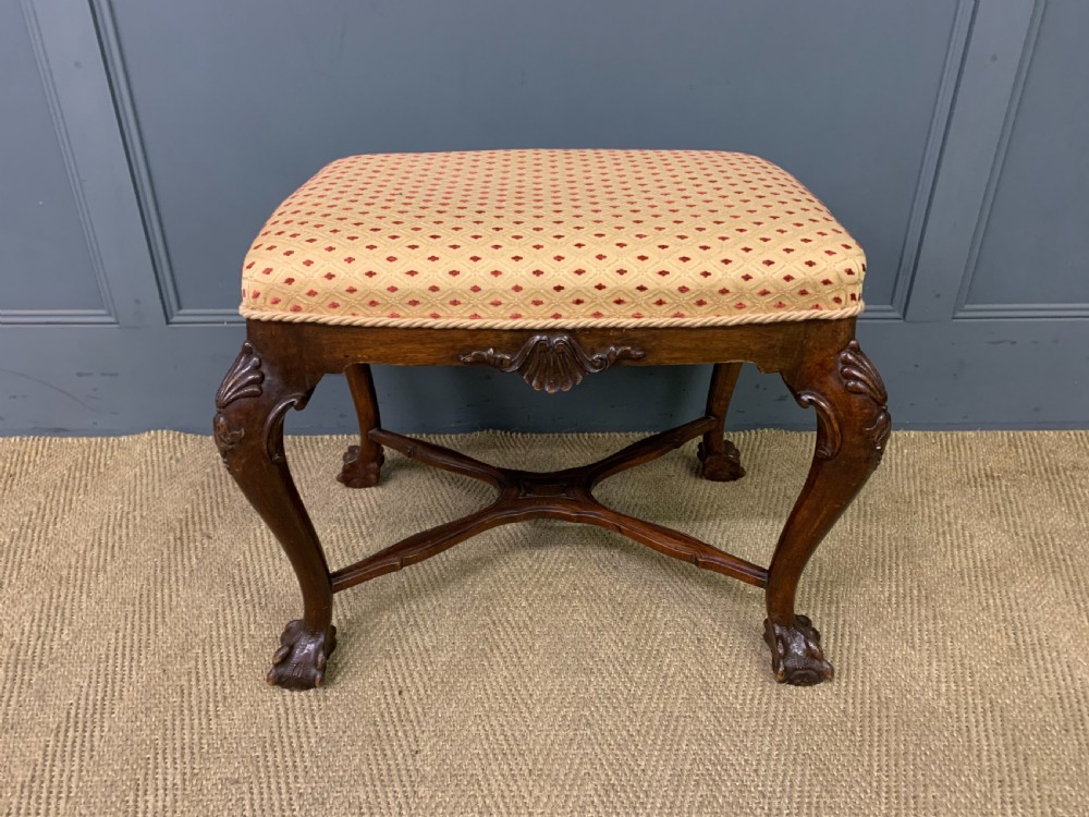 Queen Anne Style Walnut Stool