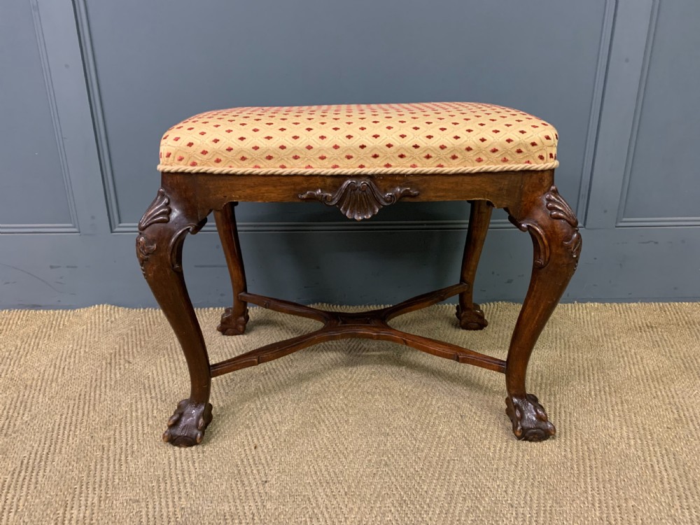 Queen Anne Style Walnut Stool View II