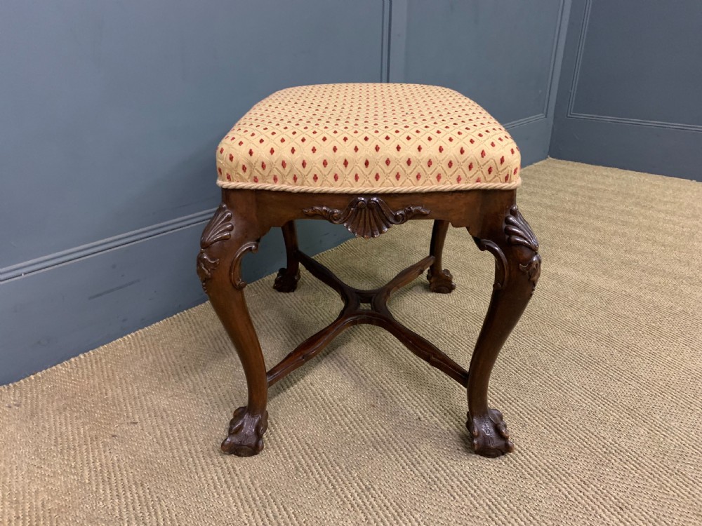 Queen Anne Style Walnut Stool View VI