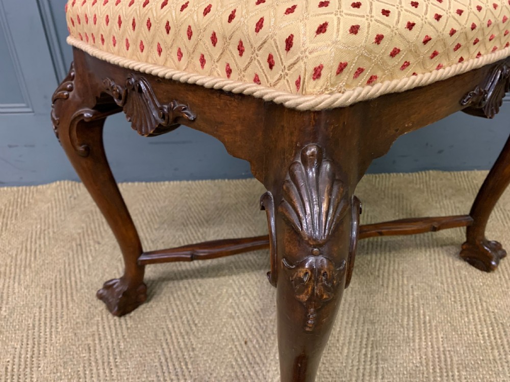 Queen Anne Style Walnut Stool View VII