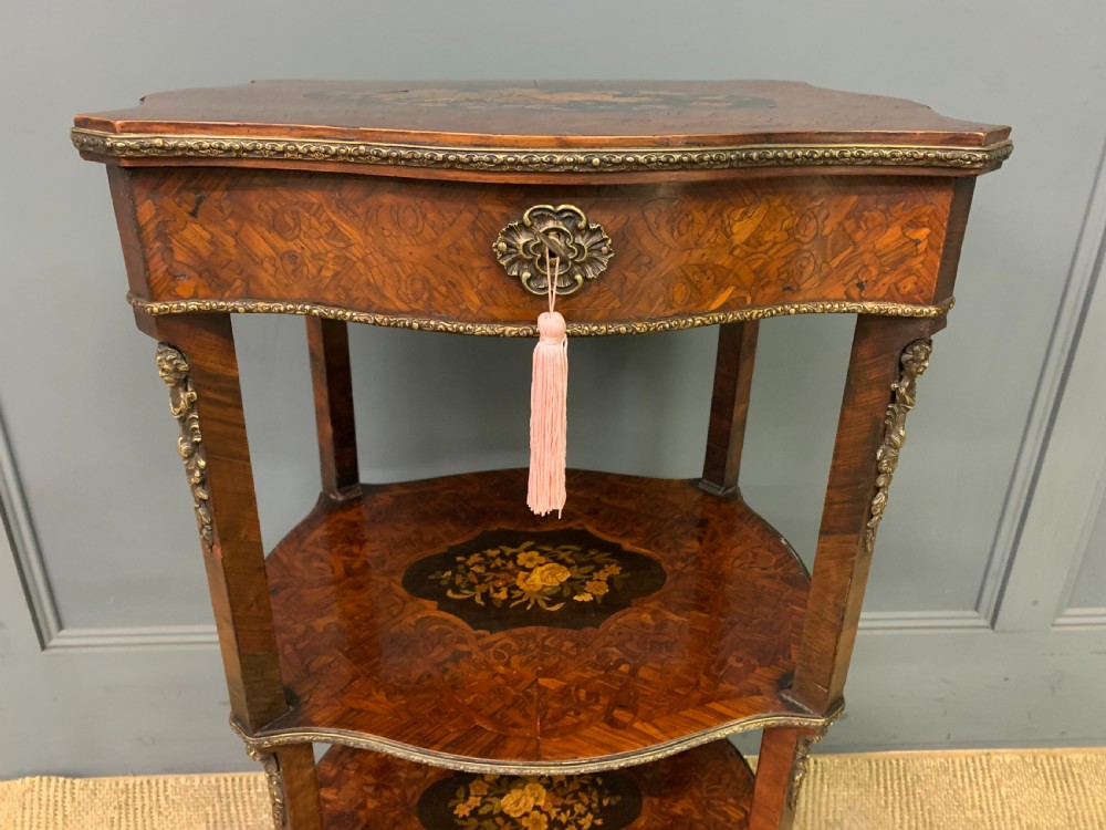 Floral Marquetry Etagere / Work Table View IX