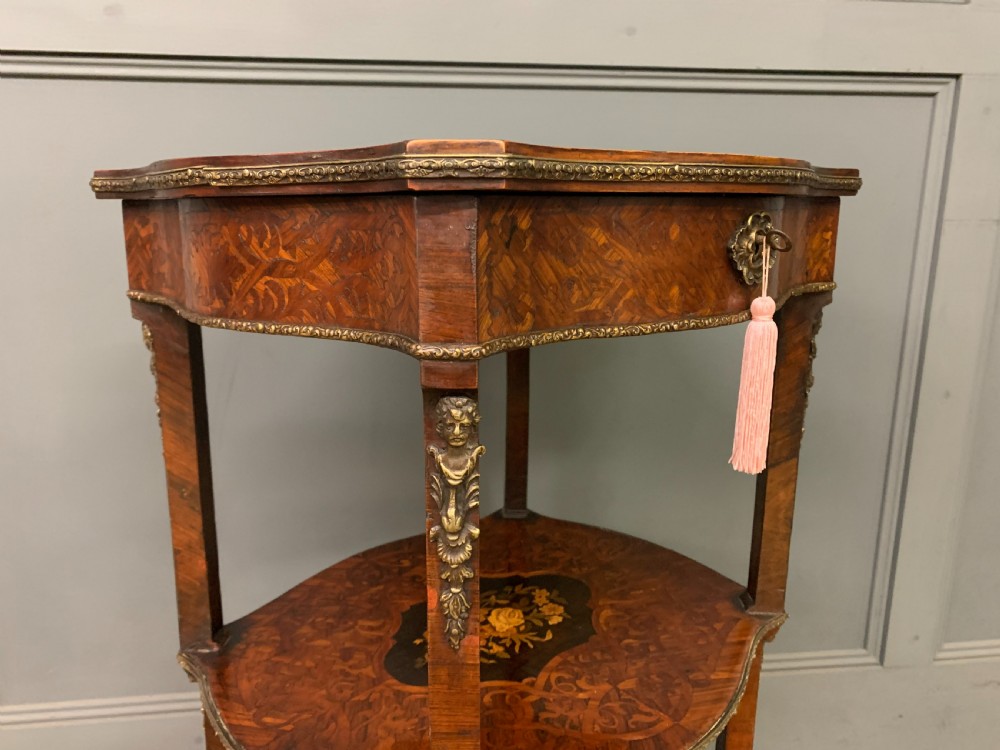 Floral Marquetry Etagere / Work Table View XII