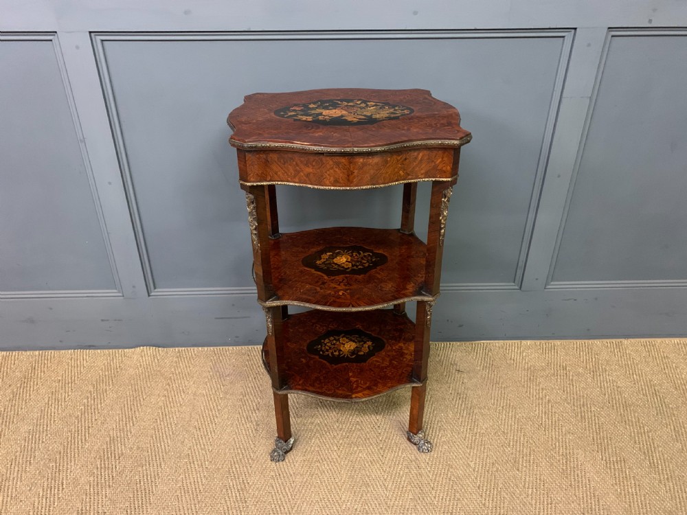 Floral Marquetry Etagere / Work Table View XV
