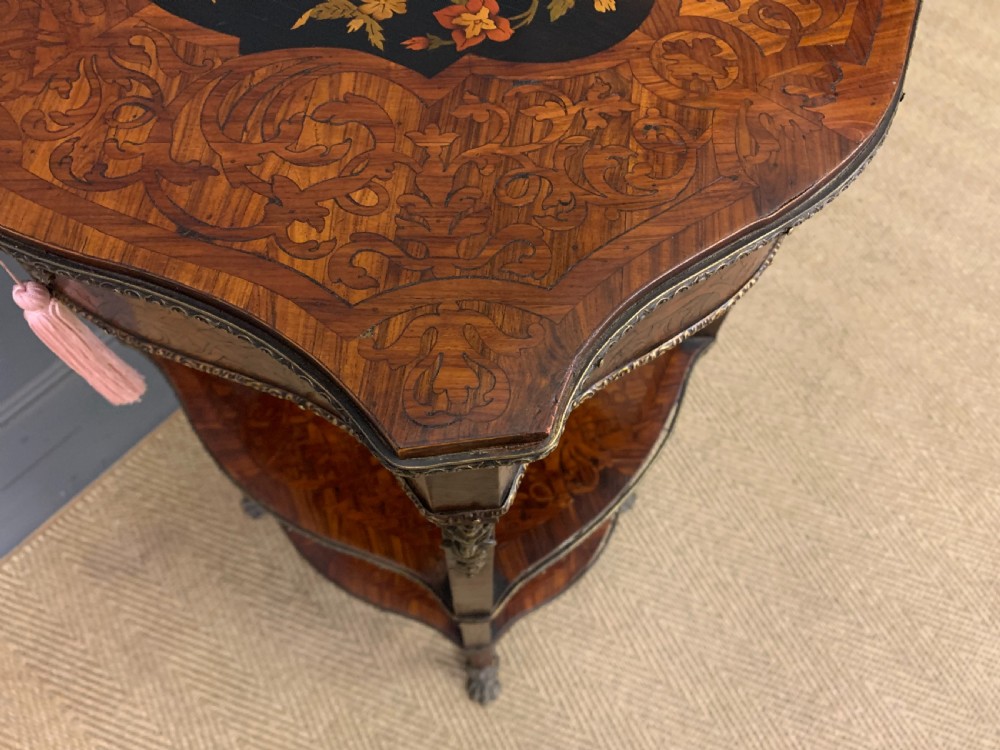 Floral Marquetry Etagere / Work Table View XVI
