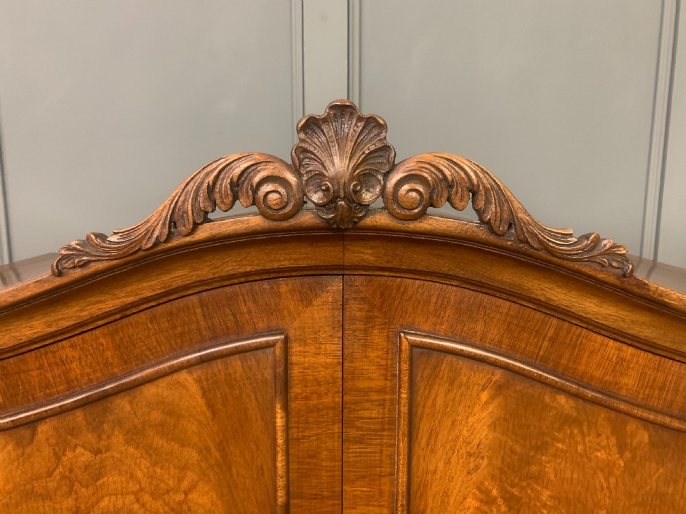 Burr Walnut Domed Top Cocktail Cabinet View III