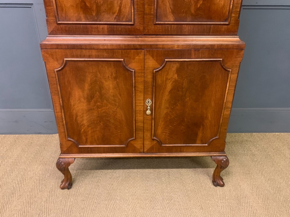 Burr Walnut Domed Top Cocktail Cabinet View V