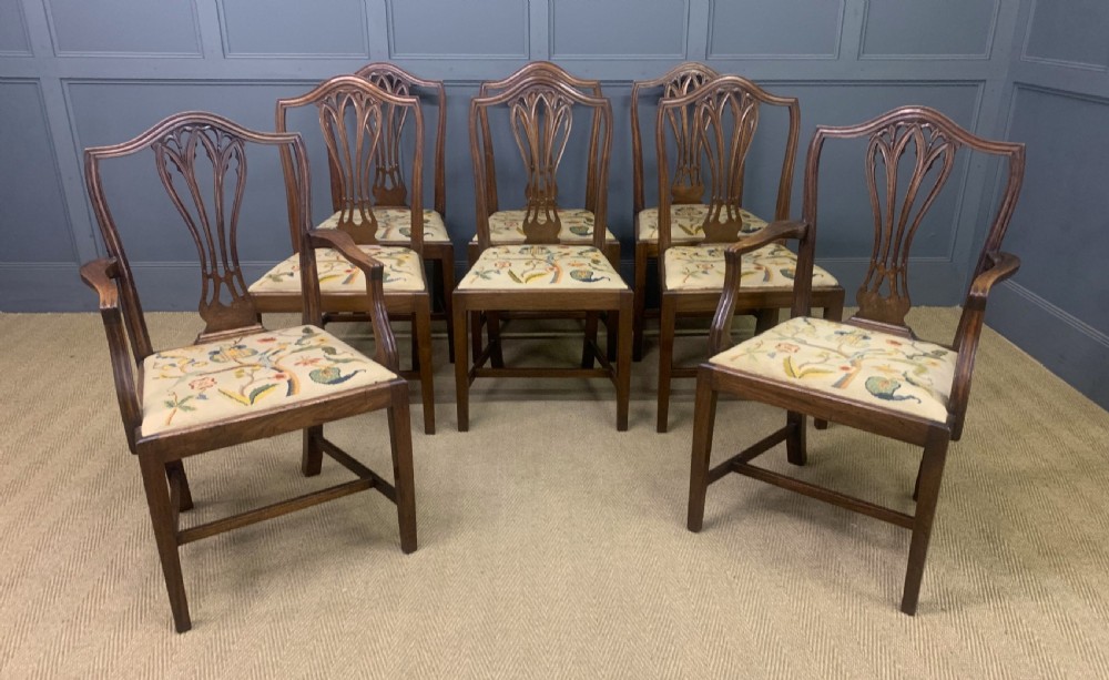 Set of 8 19th Century Mahogany Dining Chairs