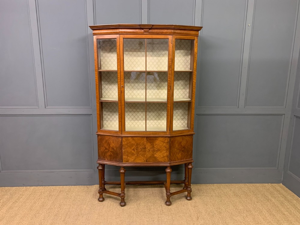 Burr Walnut Display Cabinet View III