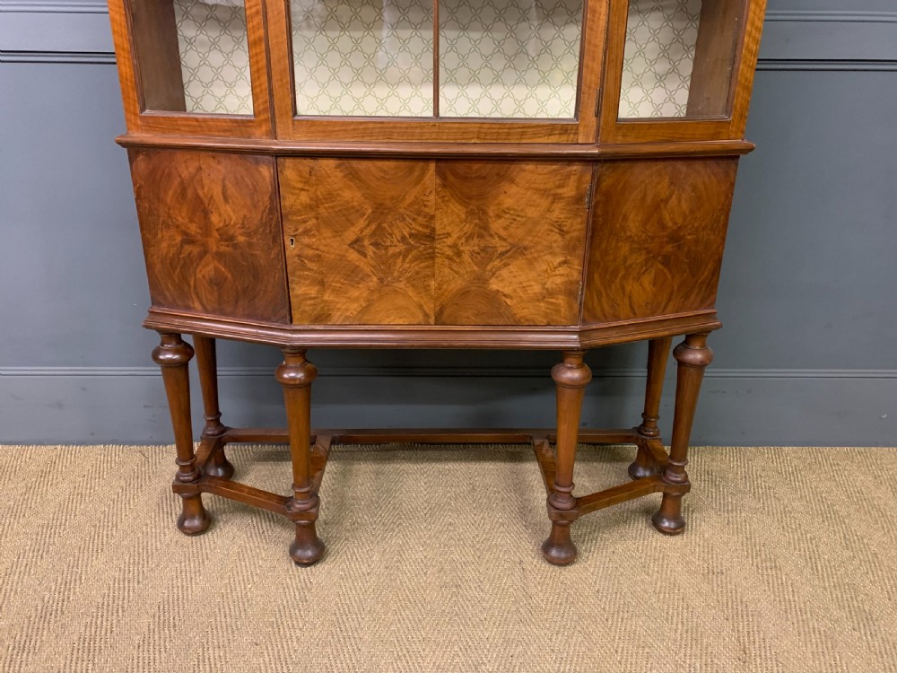 Burr Walnut Display Cabinet View IV