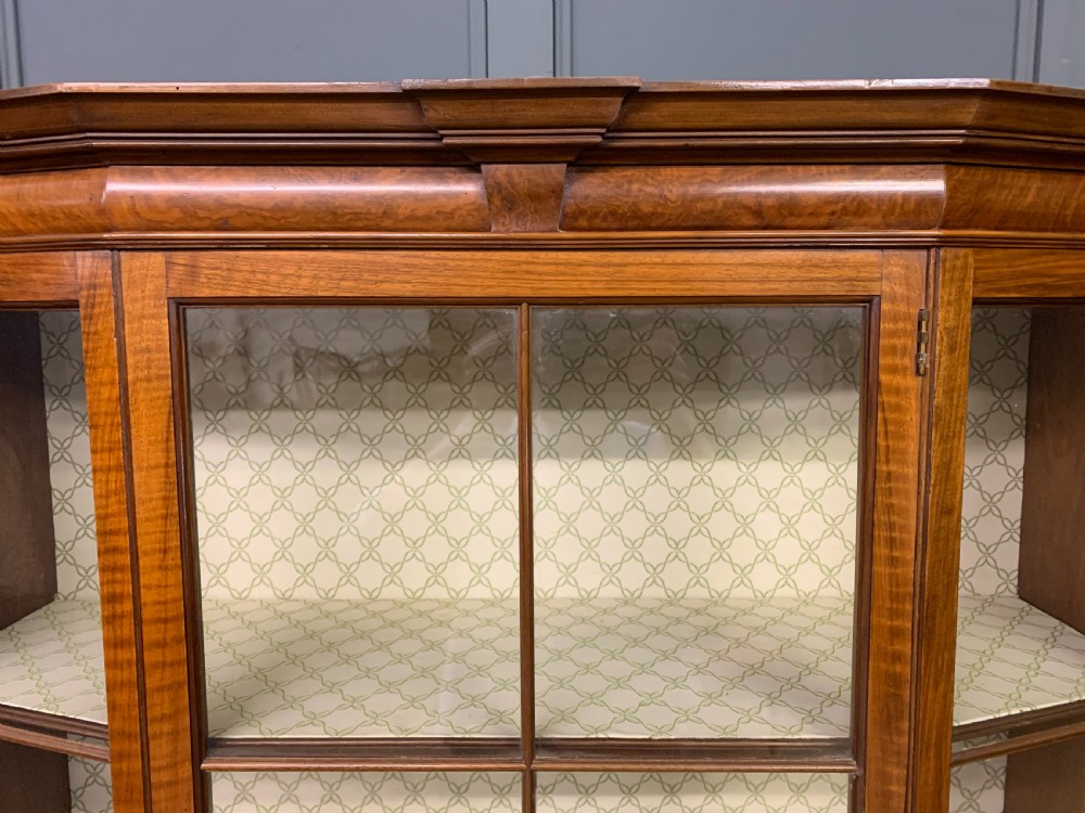 Burr Walnut Display Cabinet View VIII