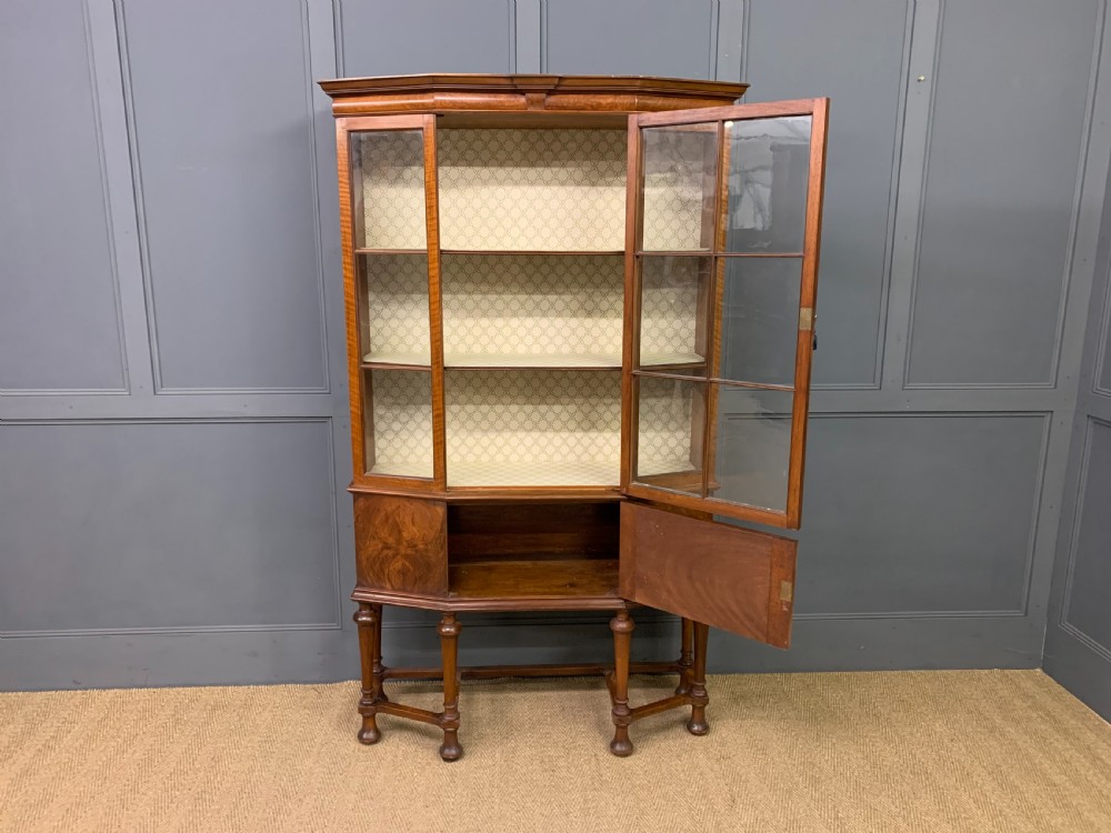 Burr Walnut Display Cabinet View X