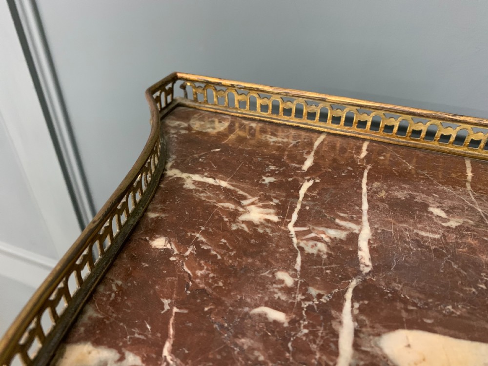 French Mahogany Marble Topped Vitrine View VI